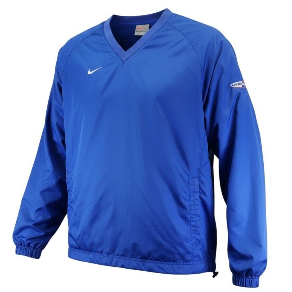 Nike Mens Large Blue Windbreaker V-Neck‎ Pullover MSHSL Coaching  Gorpcore Y2K